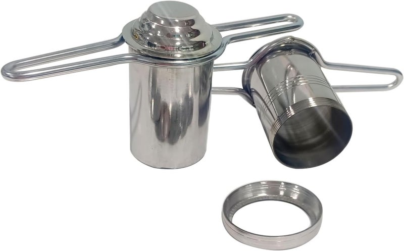 DBY Stainless Steel Press Sev Sancha Machine Press Murukku Maker Traditional Sorya Idiyappam Maker Kitchen Dough Press Dab sev Sancha with 6 Jali - Image 4